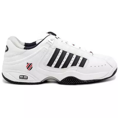 K-Swiss Mens Defier RS Tennis Shoes - White/Blue 1 K-Swiss Mens Defier RS Tennis Shoes - White/Blue
