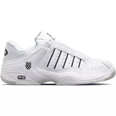 K-Swiss Mens Defier RS Tennis Shoes - White/Black 1 K-Swiss Mens Defier RS Tennis Shoes - White/Black