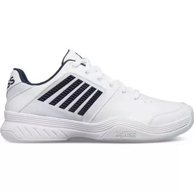 K-Swiss Mens Court Express Carpet Tennis Shoes - White/Navy 1 K-Swiss Mens Court Express Carpet Tennis Shoes - White/Navy