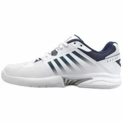 K-Swiss Mens Receiver V Tennis Shoes - White/Navy -K-Swiss Sotre 07393177 D