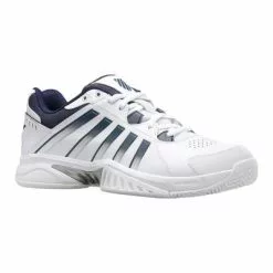 K-Swiss Mens Receiver V Tennis Shoes - White/Navy -K-Swiss Sotre 07393177 E