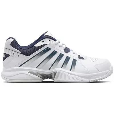 K-Swiss Mens Receiver V Omni Tennis Shoes - White/Navy 1 K-Swiss Mens Receiver V Omni Tennis Shoes - White/Navy