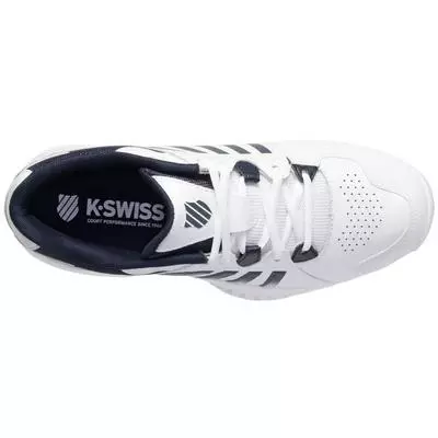 K-Swiss Mens Receiver V Omni Tennis Shoes - White/Navy 2 K-Swiss Mens Receiver V Omni Tennis Shoes - White/Navy - Image 2