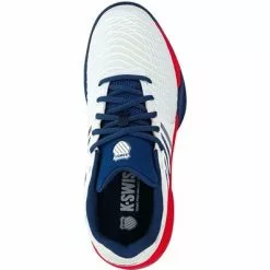 K-Swiss Mens Express Light 3 Tennis Shoes - White/Opal Blue -K-Swiss Sotre 08562176 C