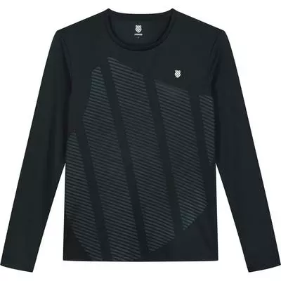 K-Swiss Mens Hypercourt Long Sleeve Top - Blue Graphite 7 K-Swiss Mens Hypercourt Long Sleeve Top - Blue Graphite -K-Swiss Sotre 104913 427 hypercourt long sleeve blue graphite