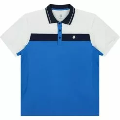 K-Swiss Mens Core Team Block Polo 4 - White/French Blue
