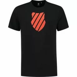 K-Swiss Mens Hypercourt Logo Tee 2 - Jet Black/Spicy Orange
