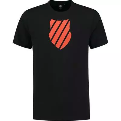 K-Swiss Mens Hypercourt Logo Tee 2 - Jet Black/Spicy Orange 1 K-Swiss Mens Hypercourt Logo Tee 2 - Jet Black/Spicy Orange