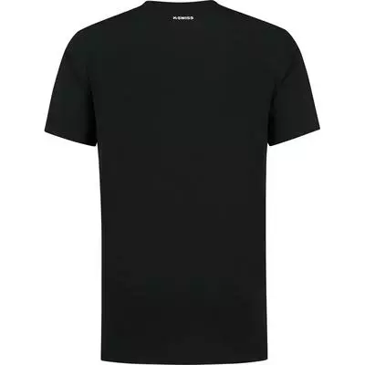 K-Swiss Mens Hypercourt Logo Tee 2 - Jet Black/Spicy Orange 2 K-Swiss Mens Hypercourt Logo Tee 2 - Jet Black/Spicy Orange - Image 2