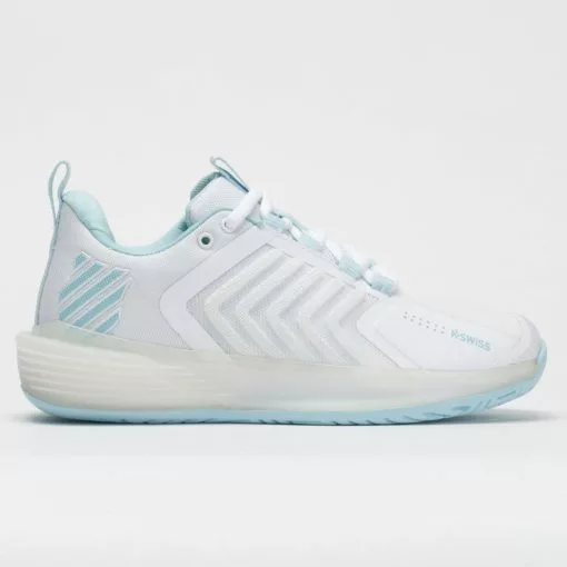 K-Swiss Ultrashot 3 Women's White/Blue Glow 5 K-Swiss Ultrashot 3 Women's White/Blue Glow -K-Swiss Sotre 116123 3
