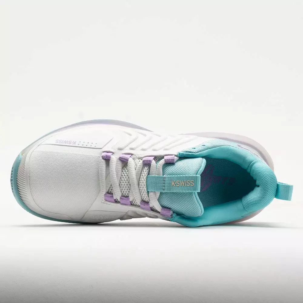 K-Swiss Ultrashot 3 Women's Brilliant White/Angel Blue/Sheer Lilac 3 K-Swiss Ultrashot 3 Women's Brilliant White/Angel Blue/Sheer Lilac - Image 3