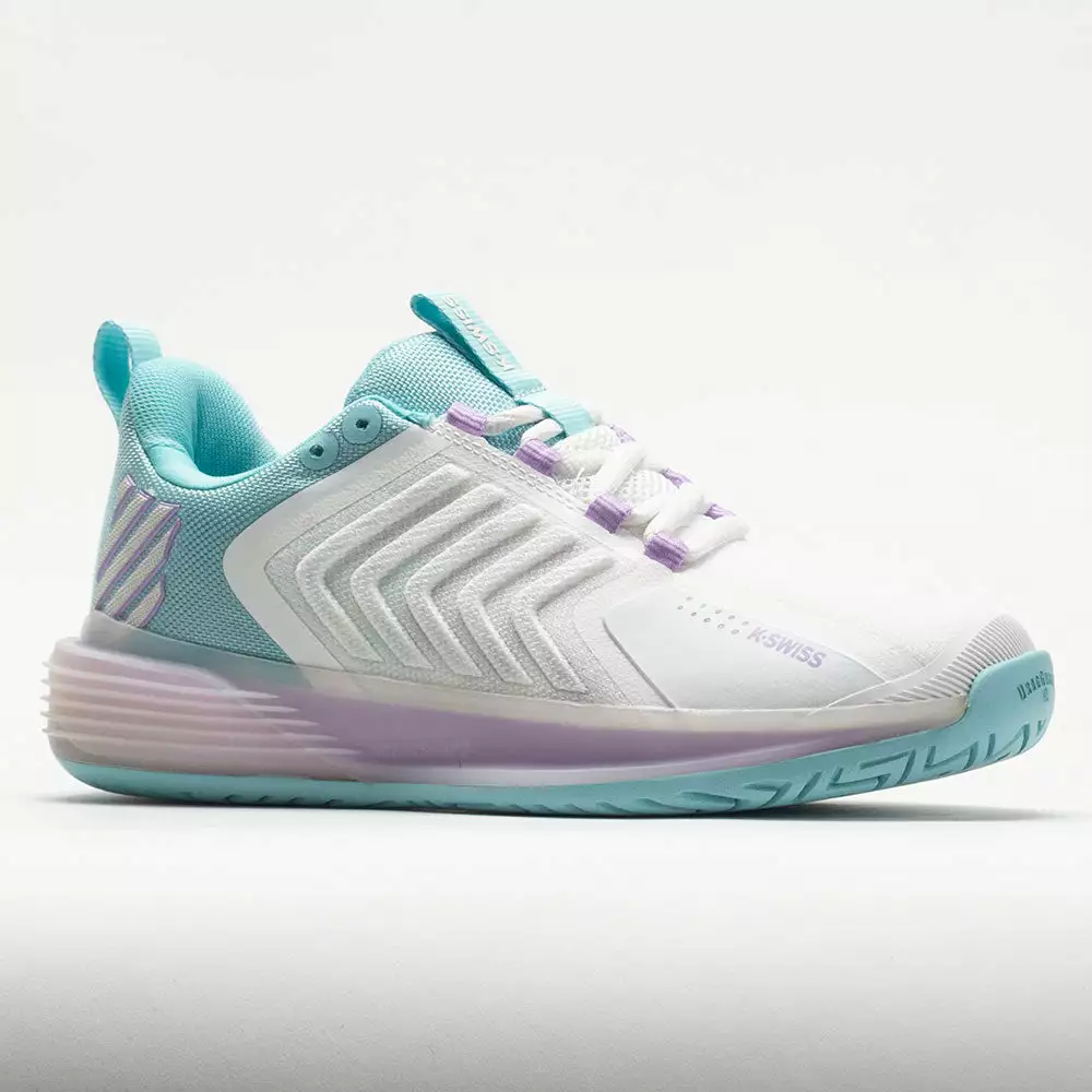 K-Swiss Ultrashot 3 Women's Brilliant White/Angel Blue/Sheer Lilac 5 K-Swiss Ultrashot 3 Women's Brilliant White/Angel Blue/Sheer Lilac - Image 5