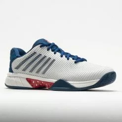 K-Swiss Hypercourt Express 2 Men's Blanc De Blanc/Blue Opal/Lollipop -K-Swiss Sotre 117125 5