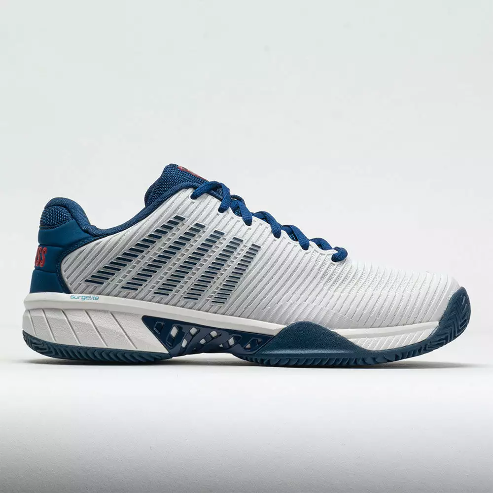 K-Swiss Hypercourt Express 2 Clay Men's Blanc De Blanc/Blue Opal/Lolli 1 K-Swiss Hypercourt Express 2 Clay Men's Blanc De Blanc/Blue Opal/Lolli