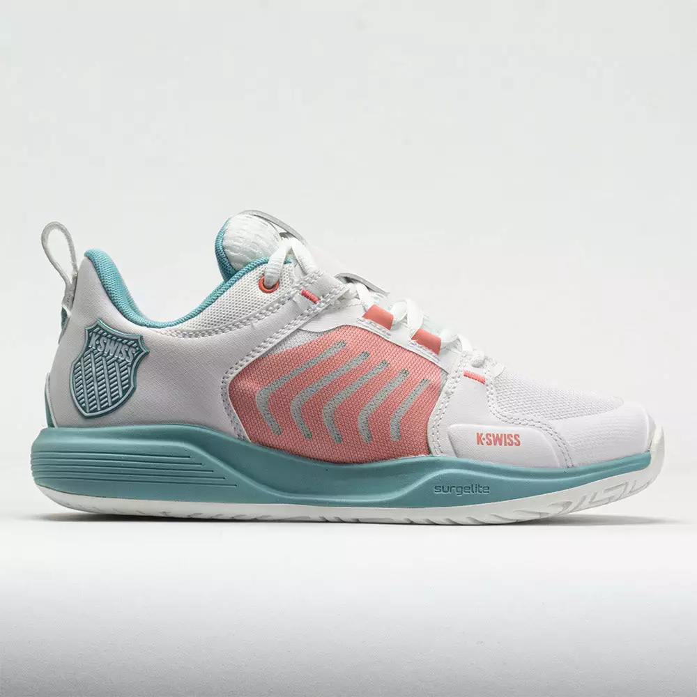 K-Swiss Ultrashot Team Women's Blanc De Blanc/Nile Blue/Desert Flower 1 K-Swiss Ultrashot Team Women's Blanc De Blanc/Nile Blue/Desert Flower