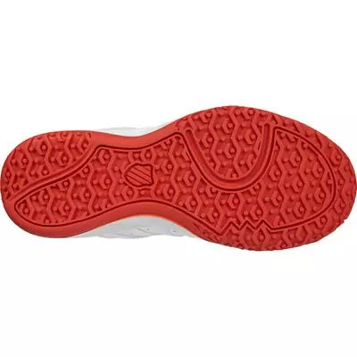 K-Swiss Kids Smash Omni Tennis Shoes - White/Fiesta 5 K-Swiss Kids Smash Omni Tennis Shoes - White/Fiesta - Image 5