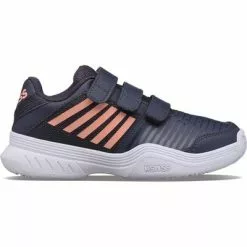 K-Swiss Kids Court Express Strap Omni Tennis Shoes - Navy Blue