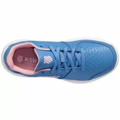 K-Swiss Kids Court Express Omni Tennis Shoes - Light Blue/Pink -K-Swiss Sotre 86609454 D