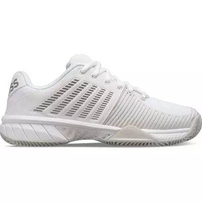 K-Swiss Womens Express Light 2 HB Tennis Shoes - White/Gull Grey 1 K-Swiss Womens Express Light 2 HB Tennis Shoes - White/Gull Grey