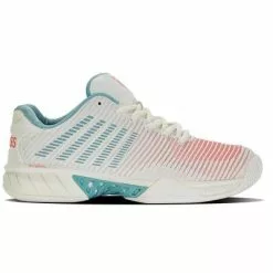 K-Swiss Womens Hypercourt Express 2 Court Tennis Shoes - Nile Blue/Desert Flower