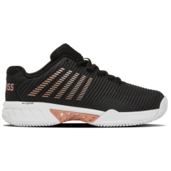 K-Swiss Womens Hypercourt Express 2 HB Court Tennis Shoes - Black/Rose Gold