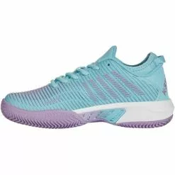 K-Swiss Womens Hypercourt Supreme HB Tennis Shoes - Angel Blue/Sheer Lilac/Brilliant White -K-Swiss Sotre 96617467 D