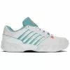 K-Swiss Womens Bigshot Light 4 Omni Tennis Shoes - White/Nile Blue