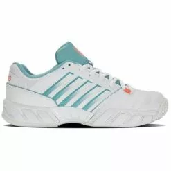 K-Swiss Womens Bigshot Light 4 Omni Tennis Shoes - White/Nile Blue